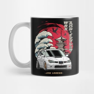 Nippon White Subaru Impreza WRX STi Hawk Eye Mug